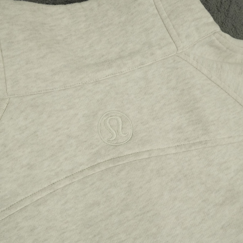 Lululemon Scuba Oversized Half-Zip Funnel Neck Womens M/L Heathered Bone LW3HYXS - Picture 5 of 14